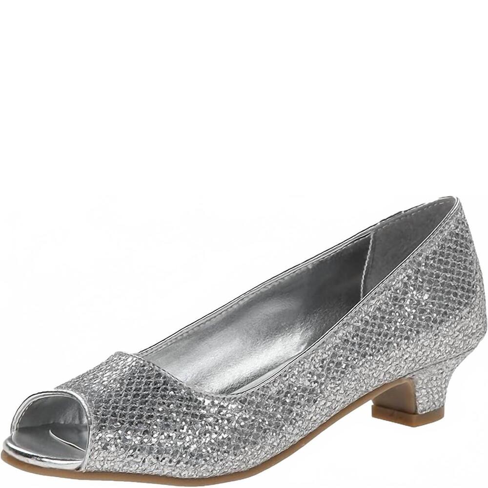 NEW KENNETH COLE girl's party shine heel in silver